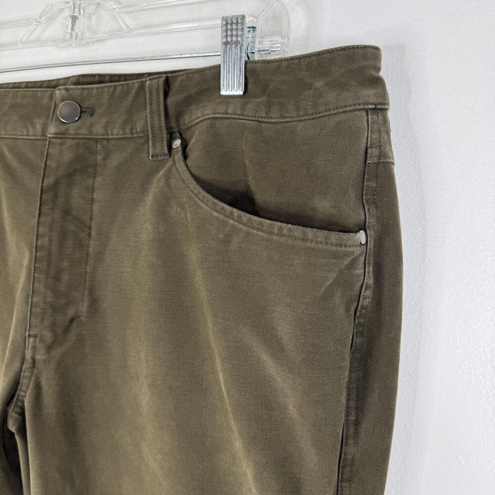 Lululemon Pants Mens 36x33 Green Abrasion Resistant Canvas Chino Straight Leg